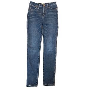 Madewell  Skinny High Waist‎  Straight Leg Medium Wash  Minimalist  Jeans 27T